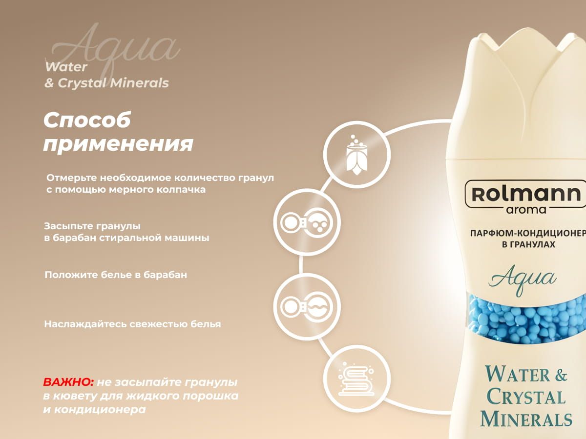 Парфюм-кондиционер для стирки Rolmann Aqua